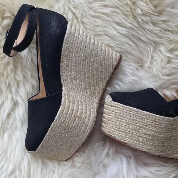 Christian Louboutin Black wedges platform - Picture 3 of 8